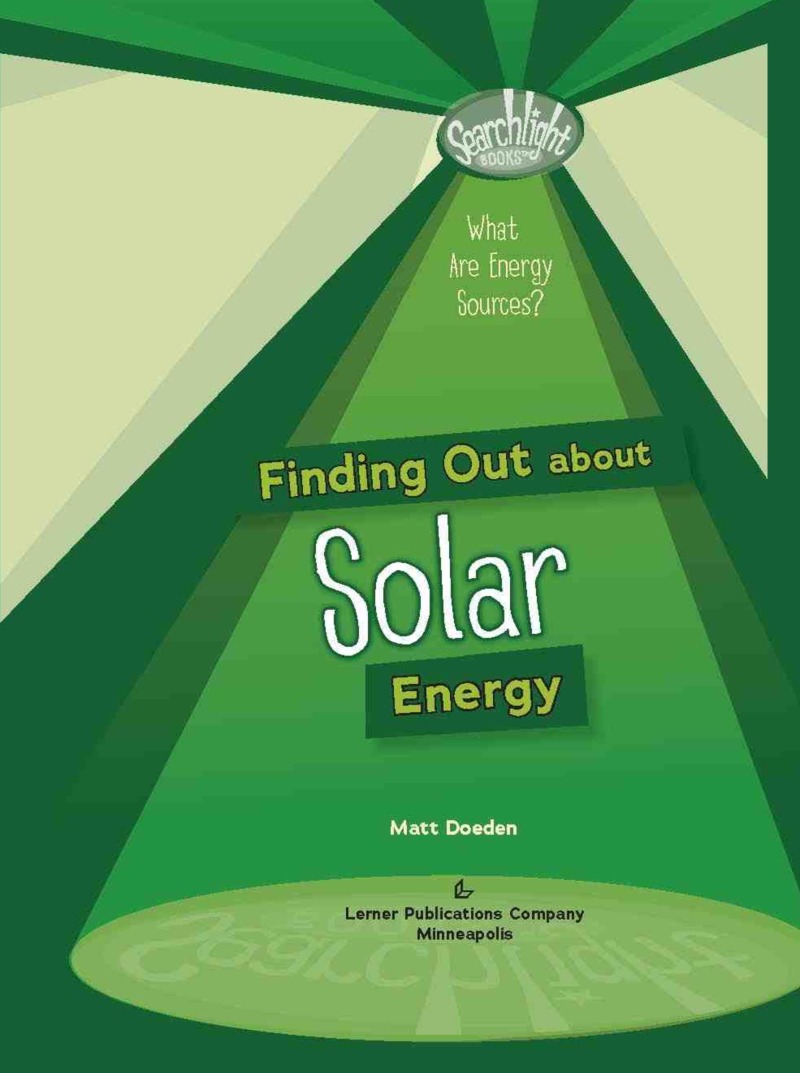 Finding Out about Solar Energy book cover