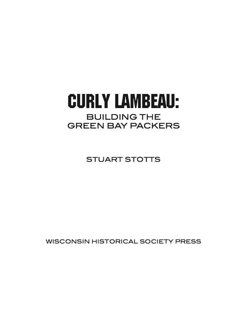 Curly Lambeau: Building the Green Bay Packers book cover
