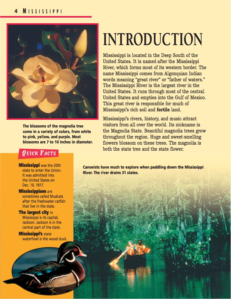 Mississippi: The Magnolia State — page 1