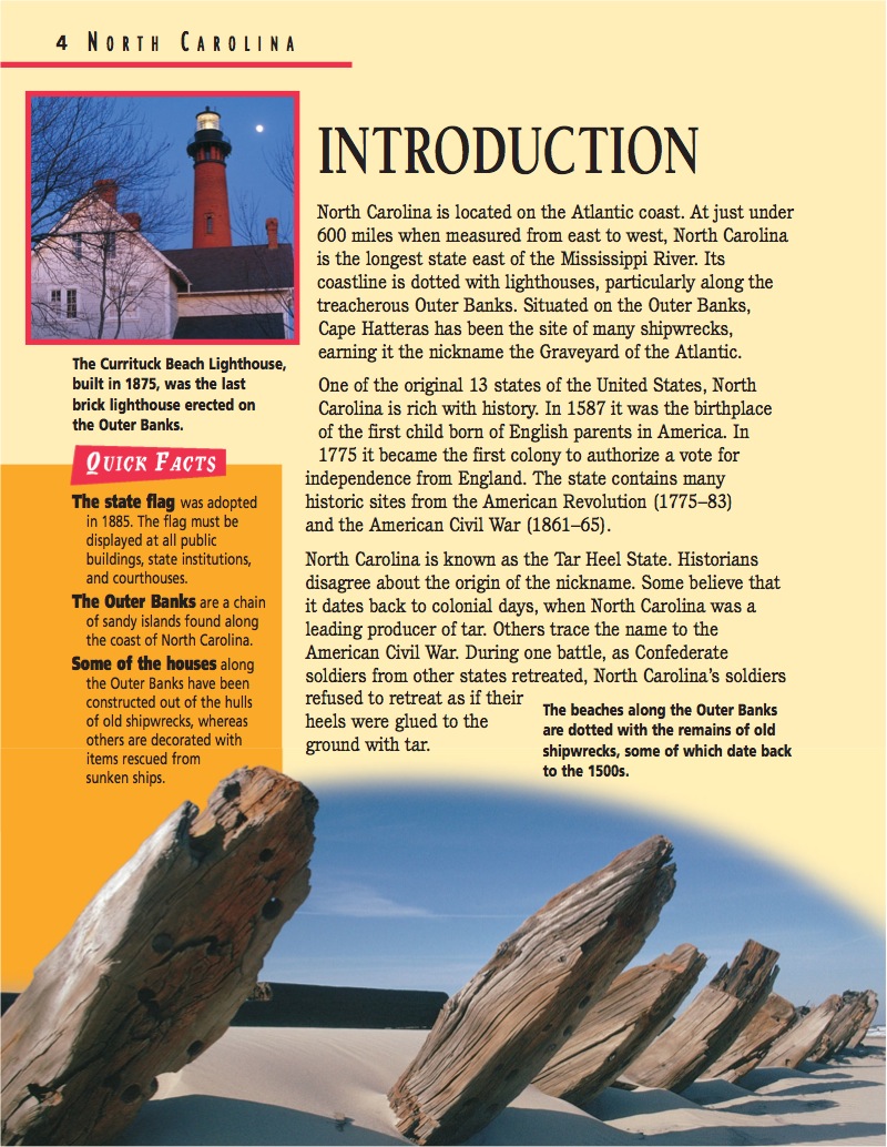 North Carolina: The Tar Heel State — page 1