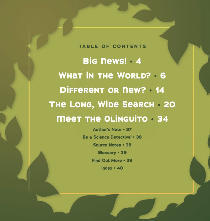 The Search for Olinguito: Discovering a New Species — page 1