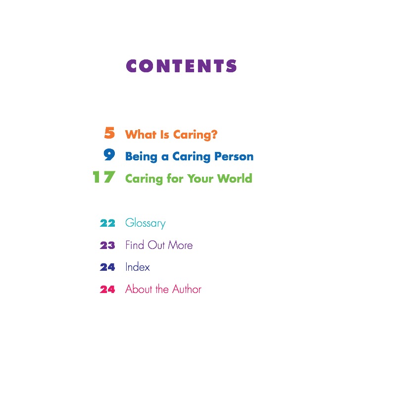 Caring book cover