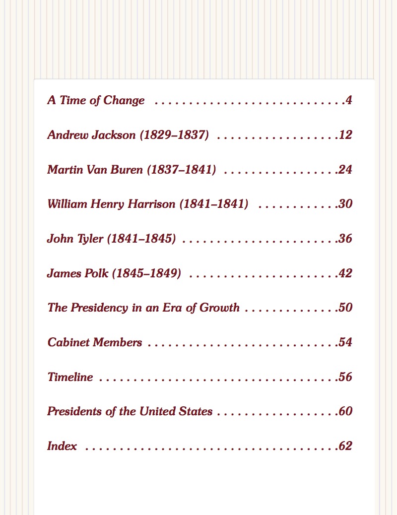 President Encyclopedia 1829-1849 book cover
