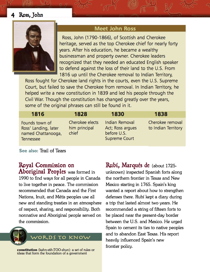 Native American Encyclopedia Ross, John To Thanksgiving — page 1