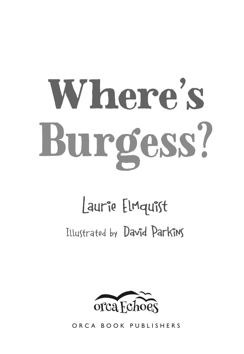 Where's Burgess? book cover