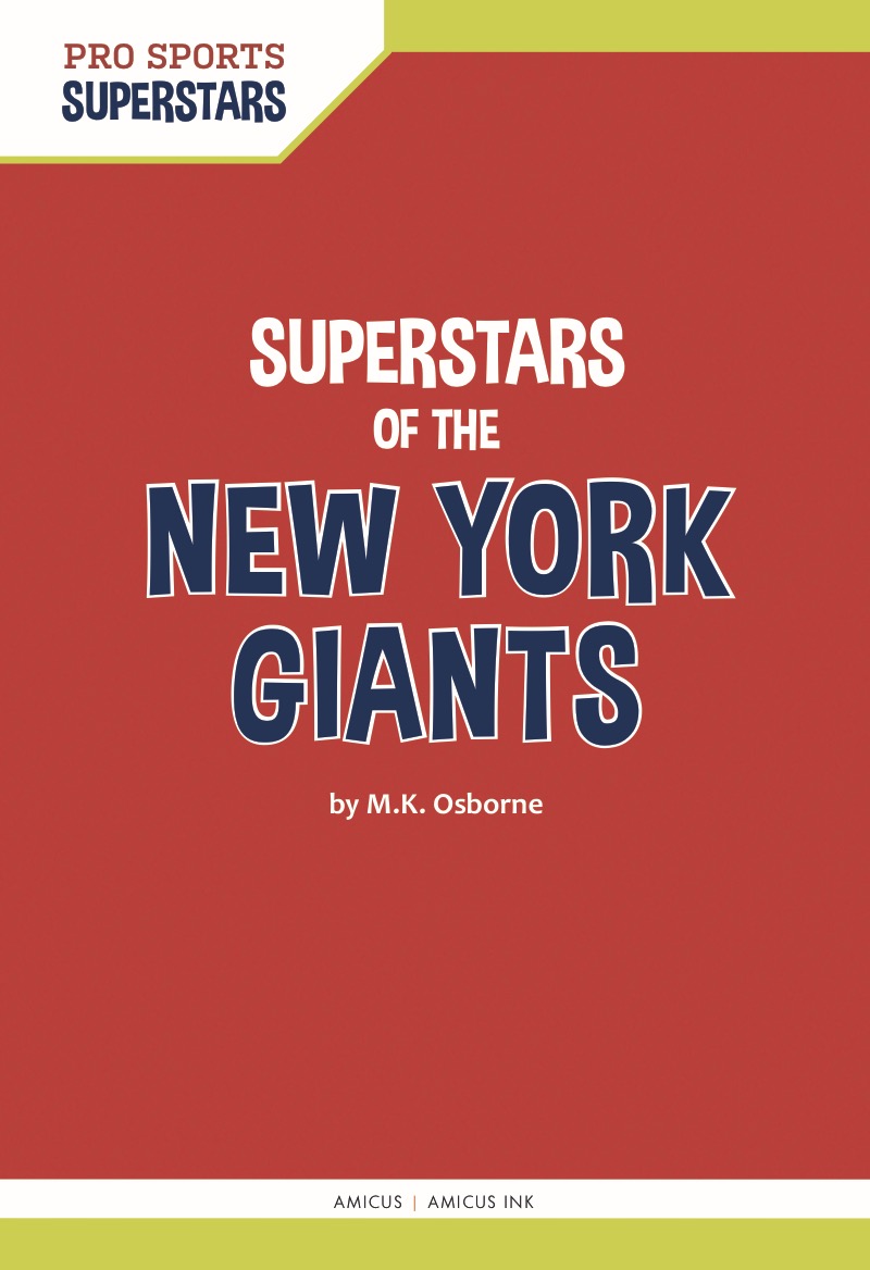 New York Giants book cover