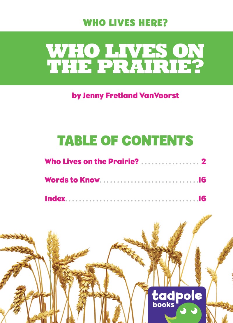 Who Lives on the Prairie? book cover