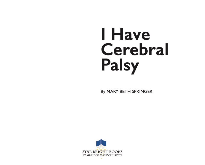I Have Cerebral Palsy book cover