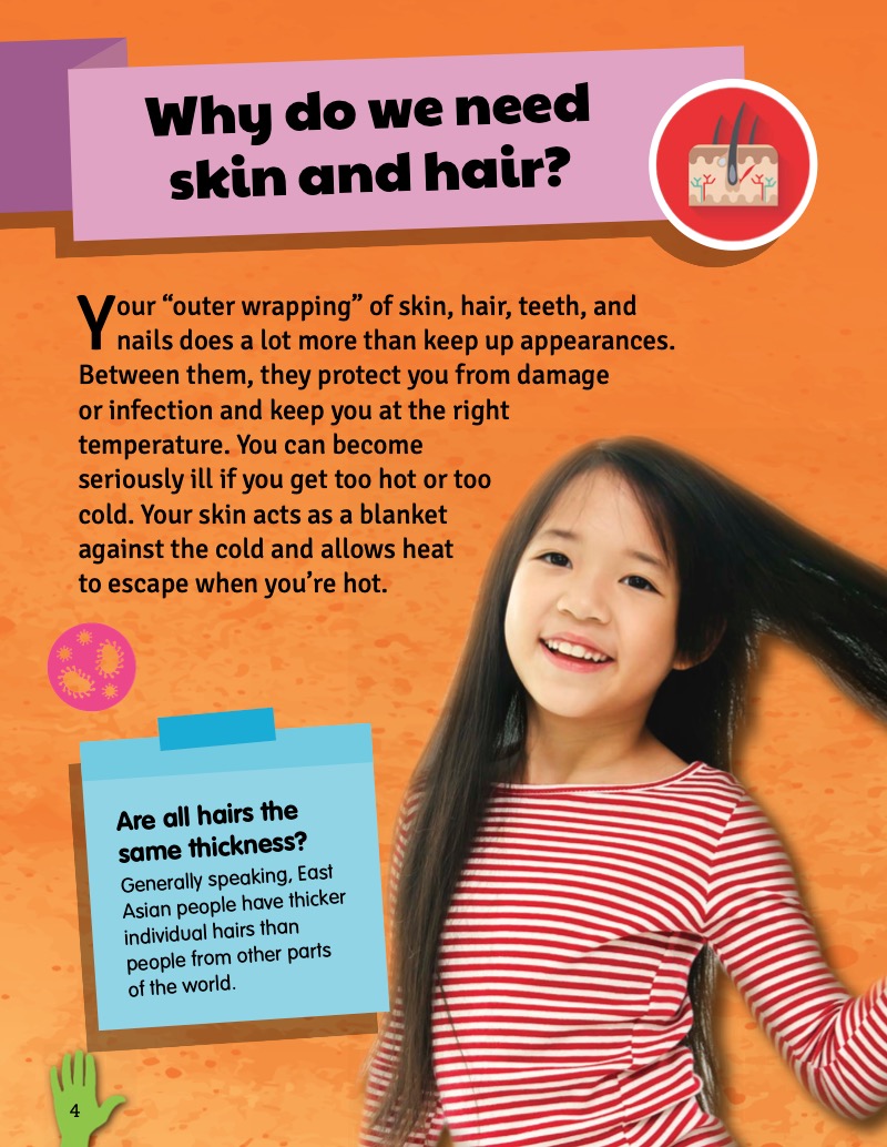 Is Your Hair Stronger Than Steel?: Questions About Hair, Skin, and Teeth — page 1