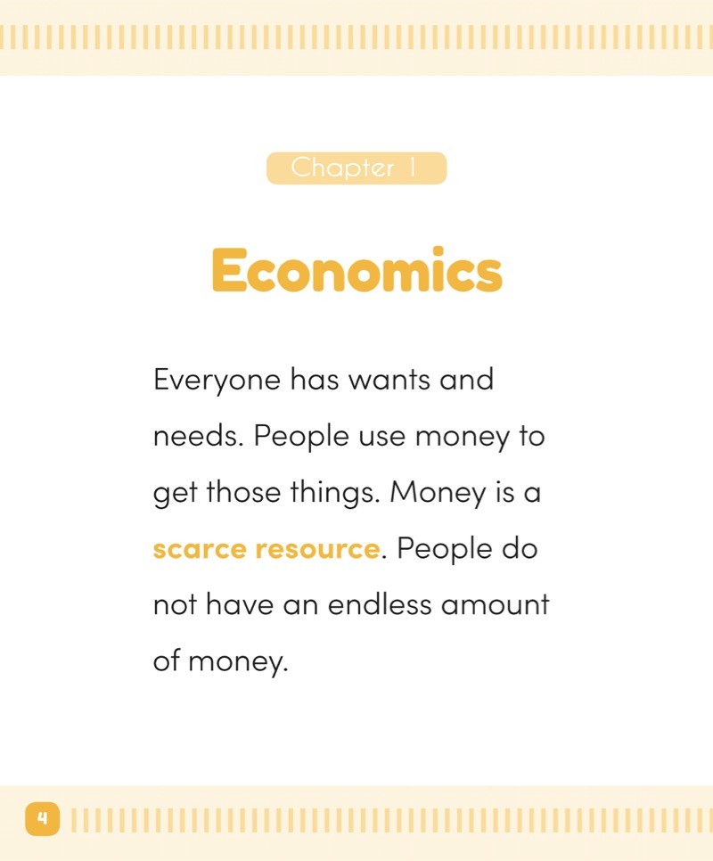 Community Economics: Spending and Saving Money — page 1