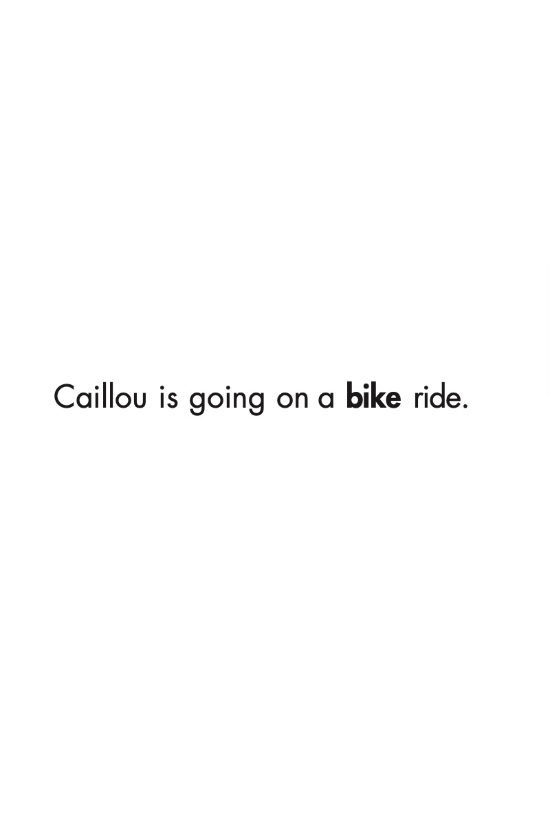 Caillou: The Bike Lesson — page 1