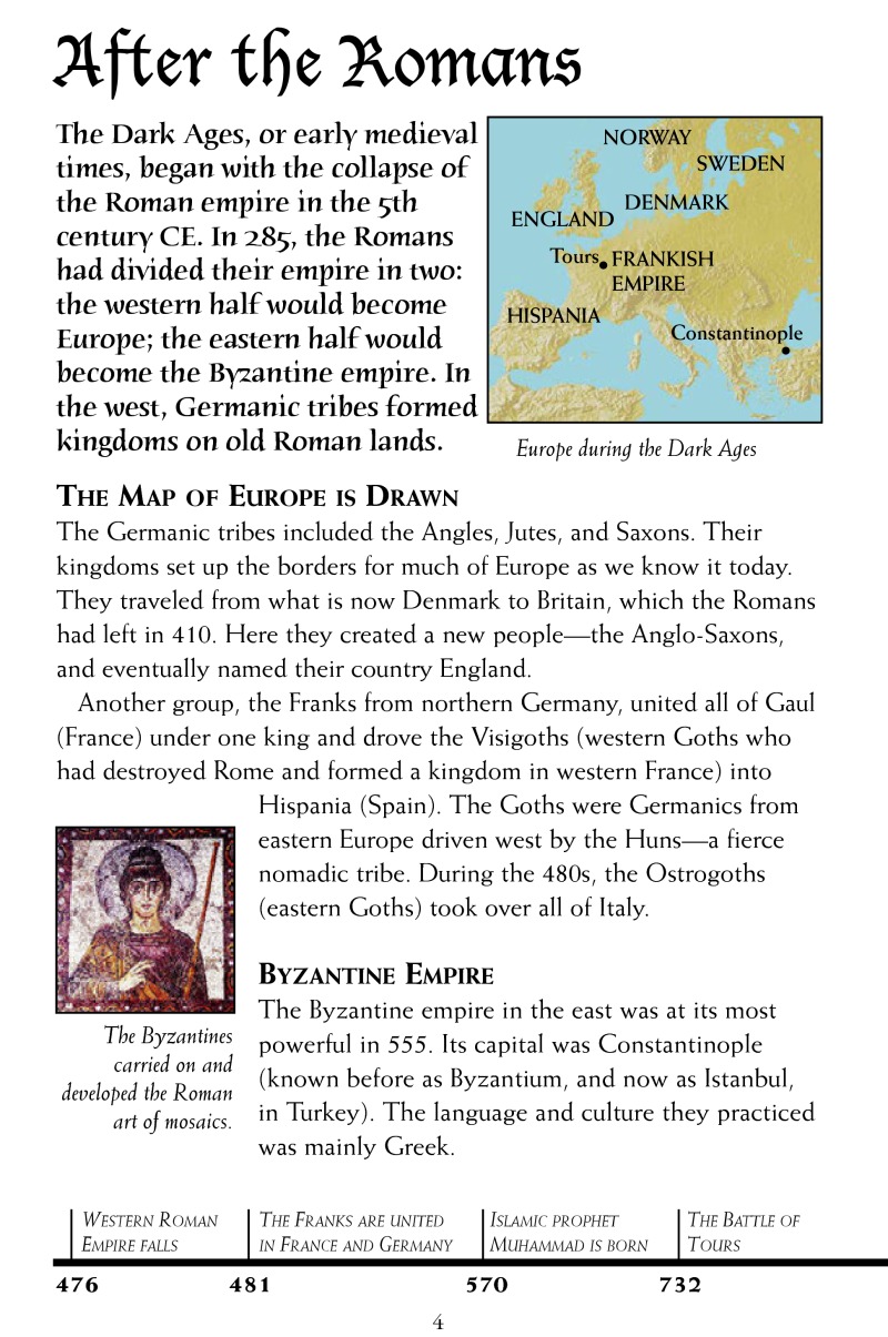 The Dark Ages (Graphic Medieval History) — page 1