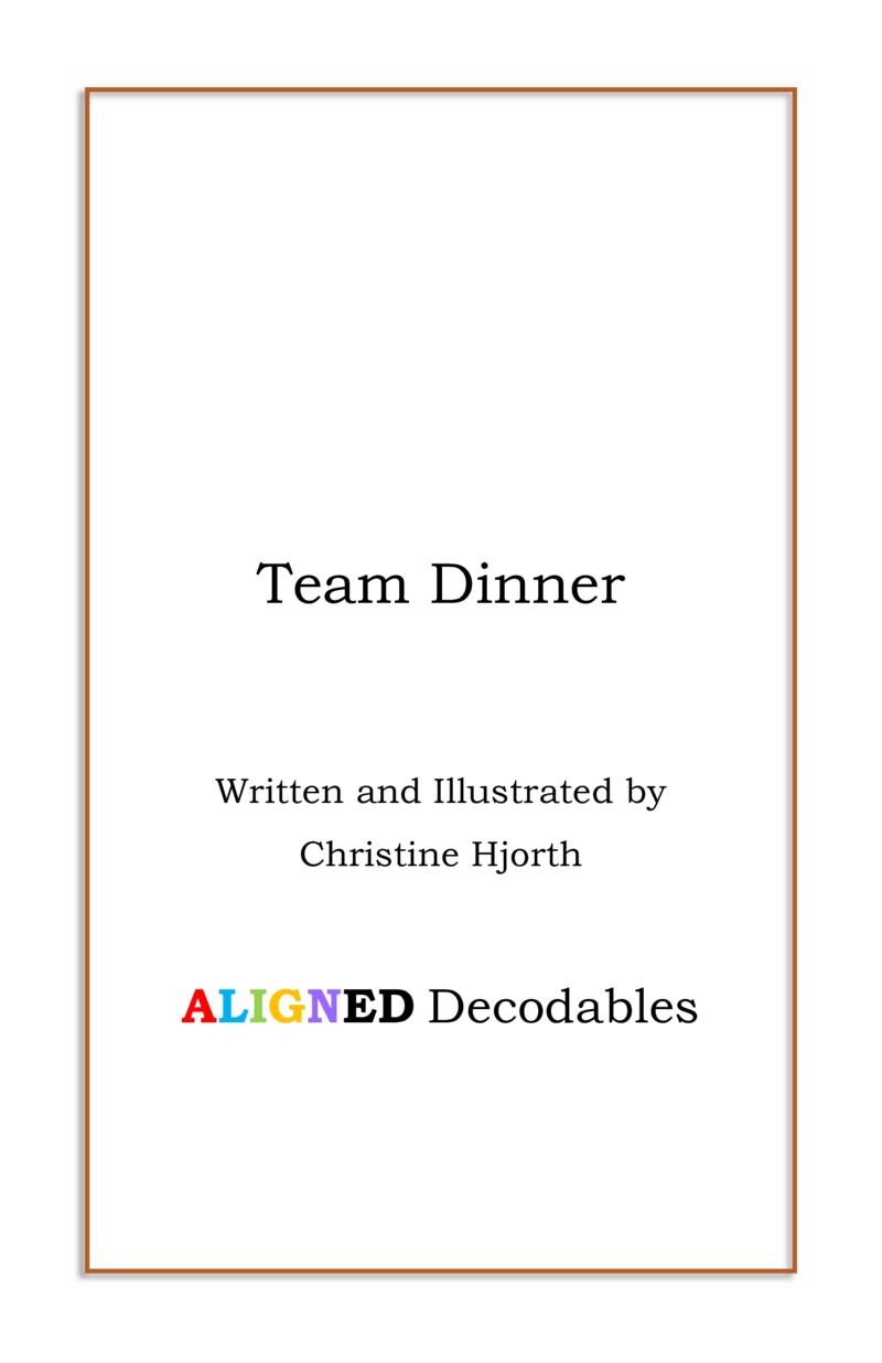 Team Dinner book cover