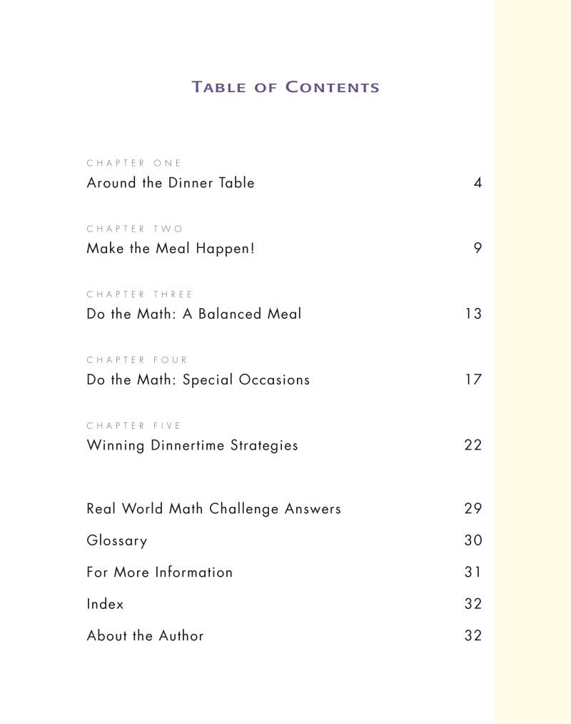 Real World Math: Dinner By The Numbers book cover