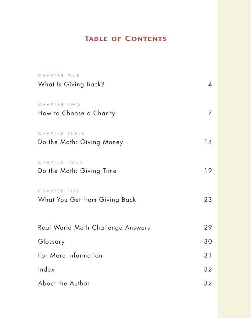 Real World Math: Giving Back book cover