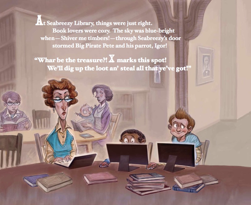 No Pirates Allowed! Said Library Lou — page 1