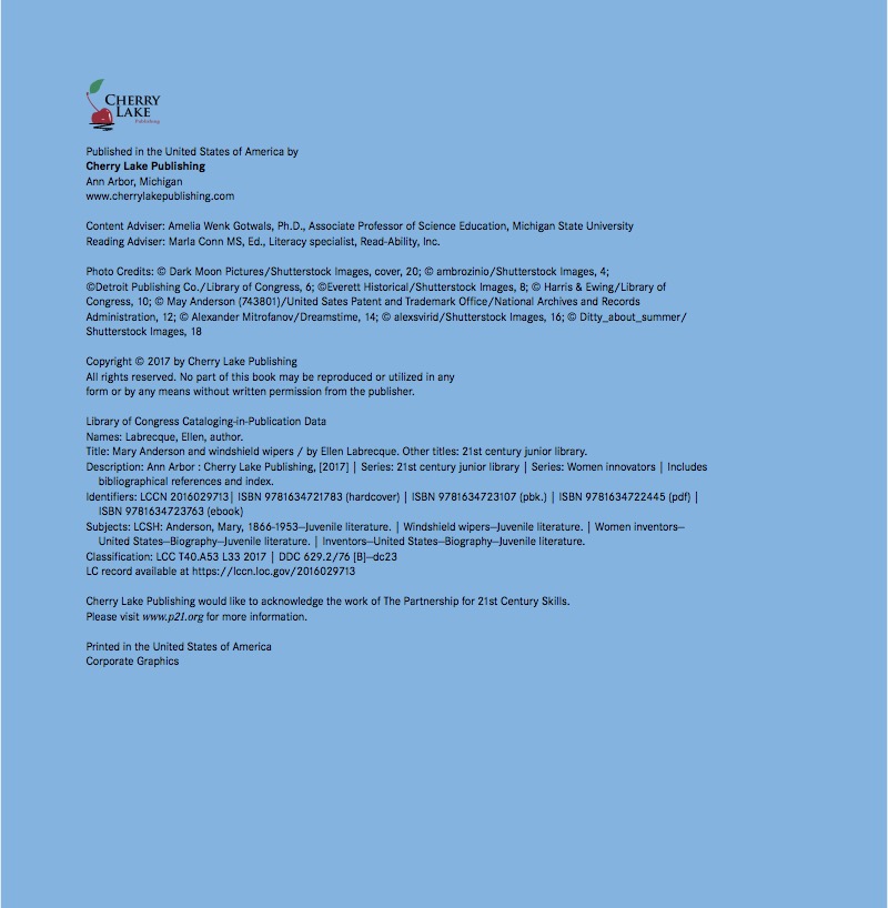 Mary Anderson and Windshield Wipers — page 1