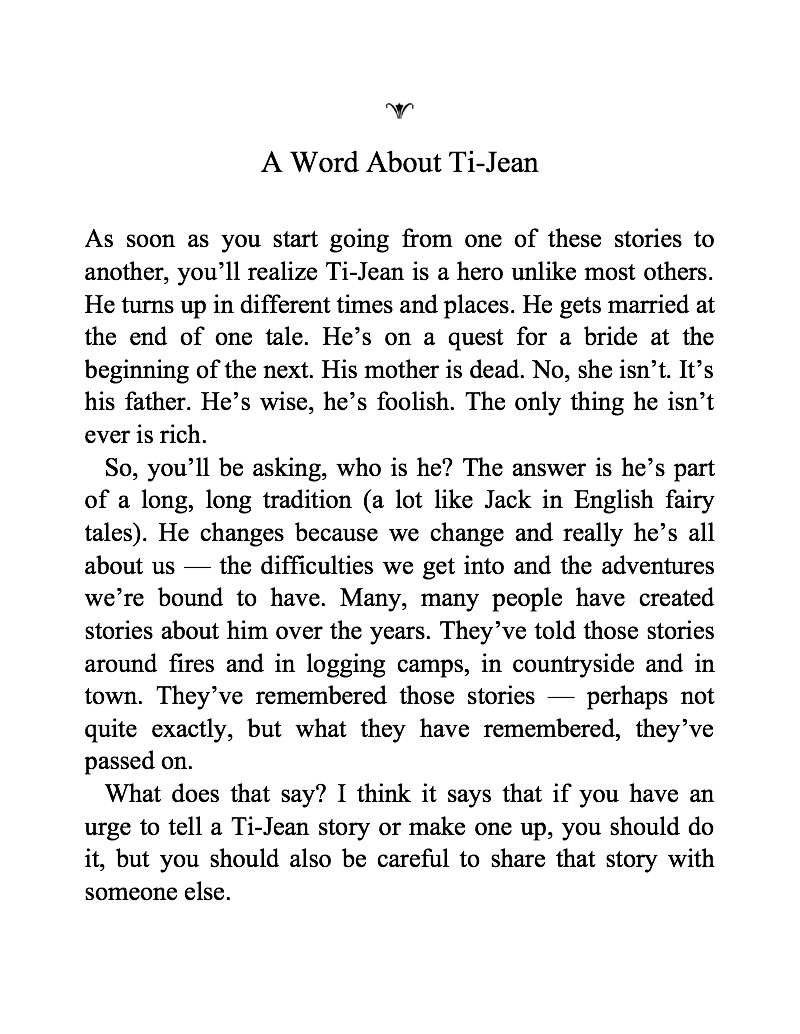 When Apples Grew Noses and White Horses Flew: Tales of Ti-Jean — page 1