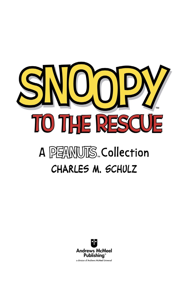 Snoopy to the Rescue book cover