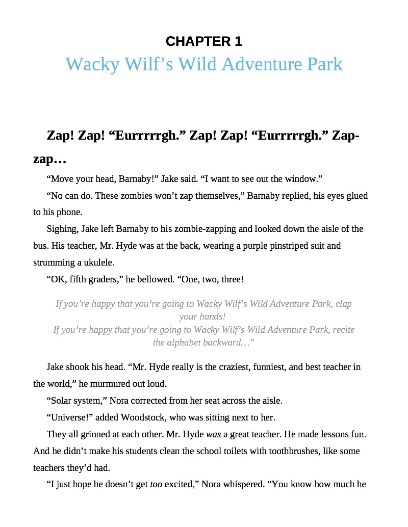 Creature Teacher Goes Wild — page 1