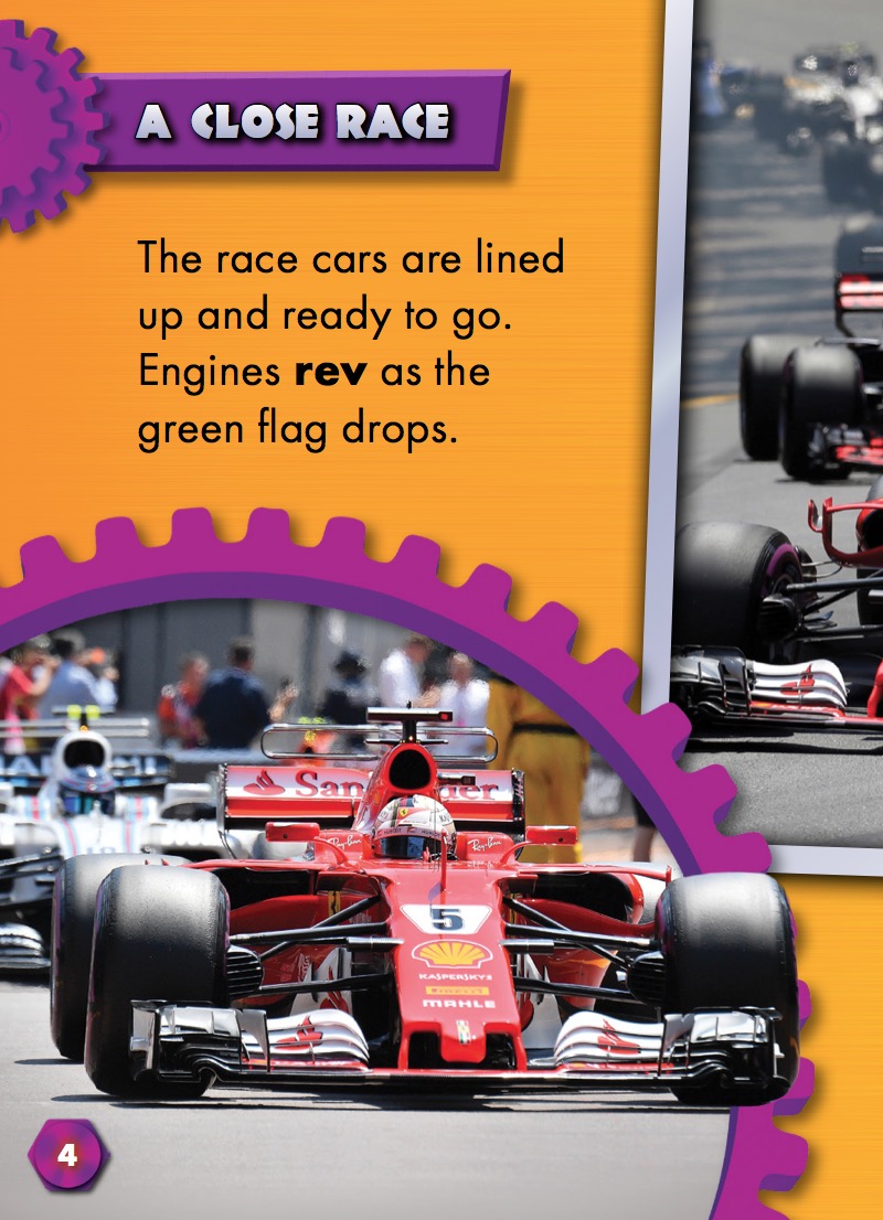 Mighty Machines in Action: Race Cars — page 1
