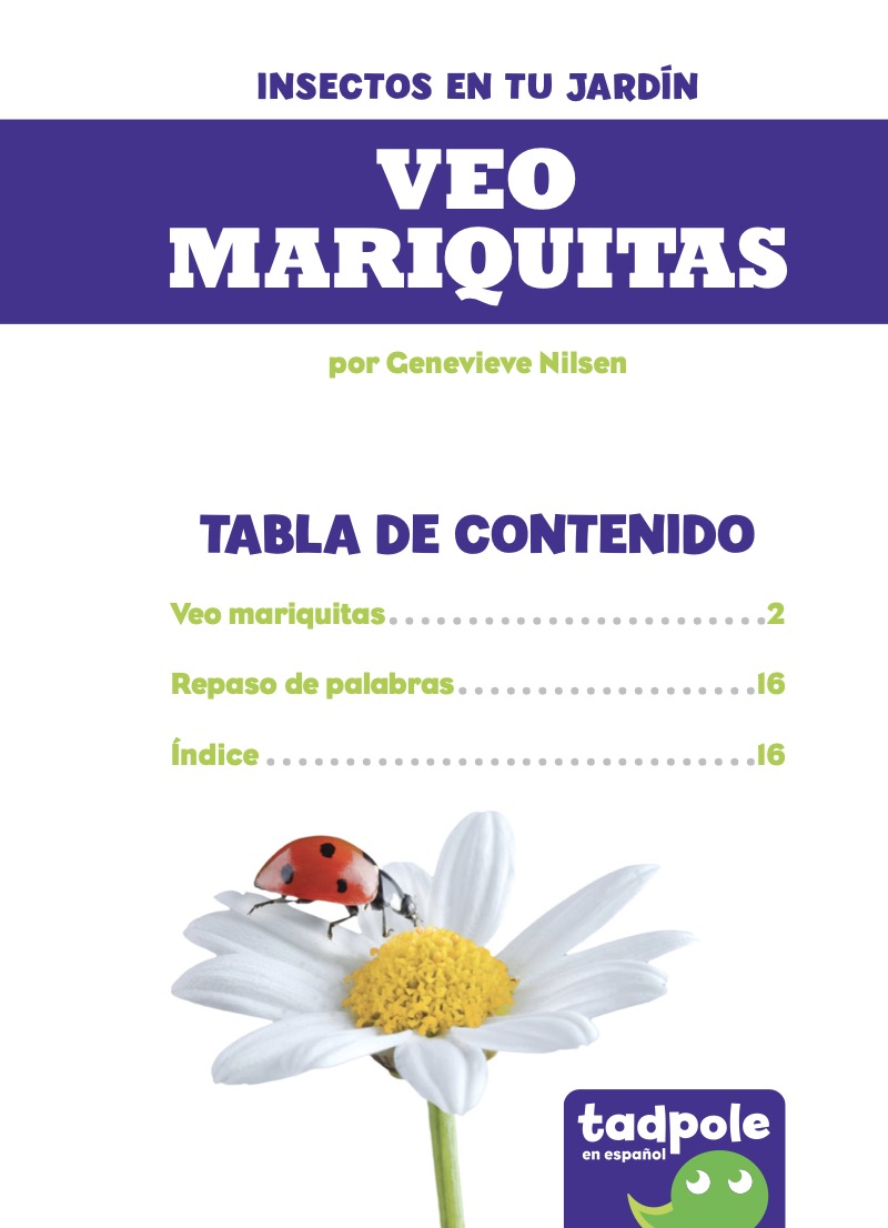 Veo mariquitas (I See Ladybugs) book cover