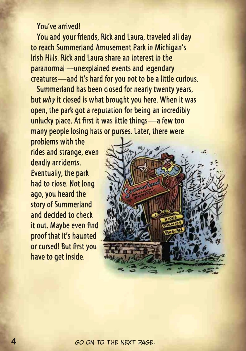 Peril at Summerland Park (Twisted Journeys) — page 1