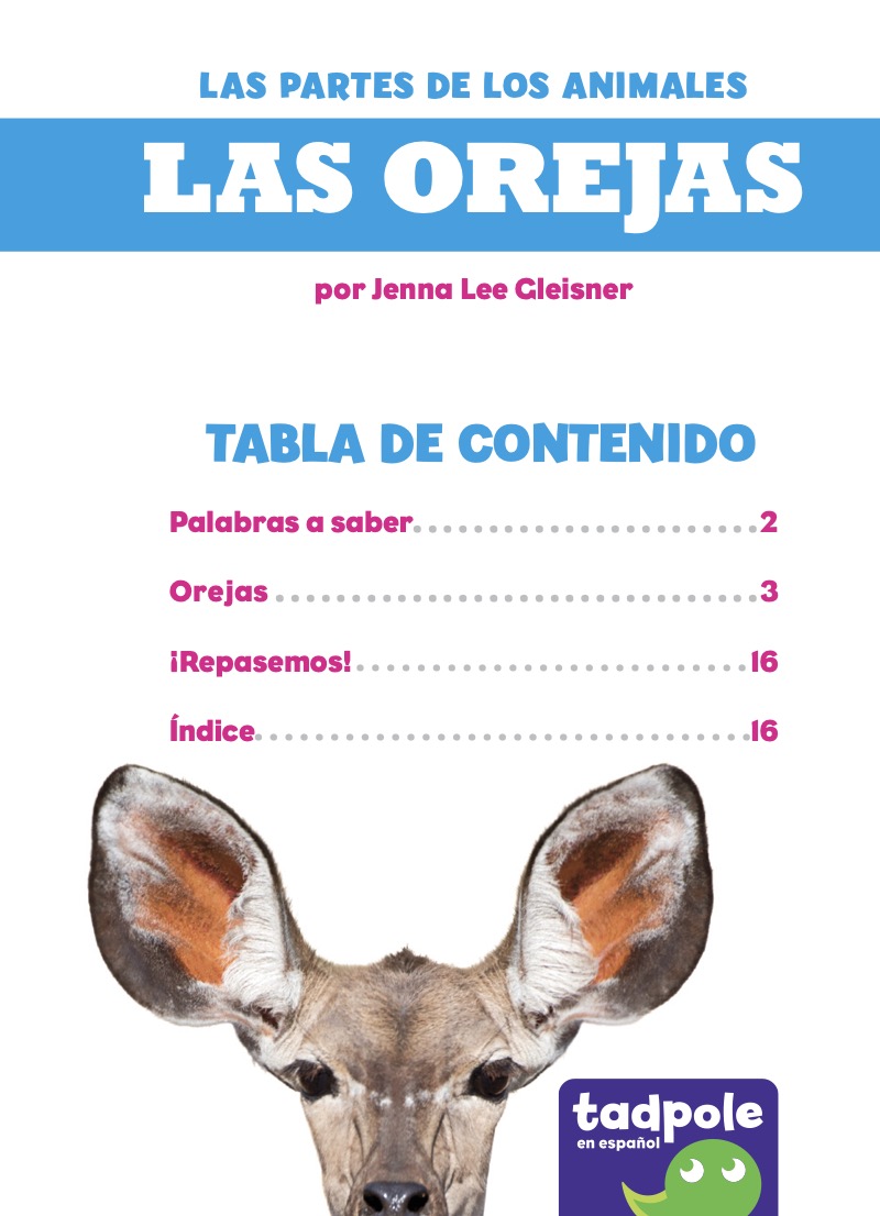 Las partes de los animales: Las orejas book cover