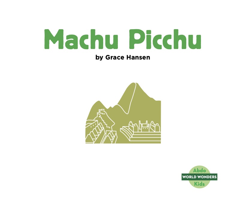 Machu Picchu book cover