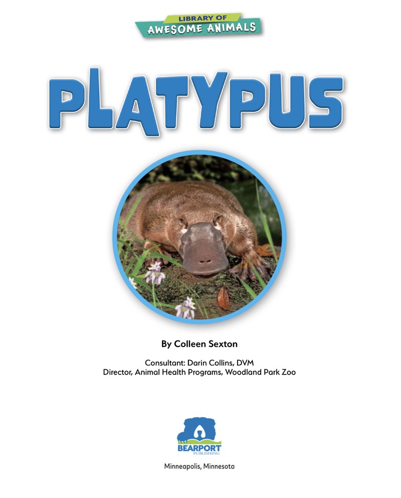 Awesome Animals: Platypus book cover