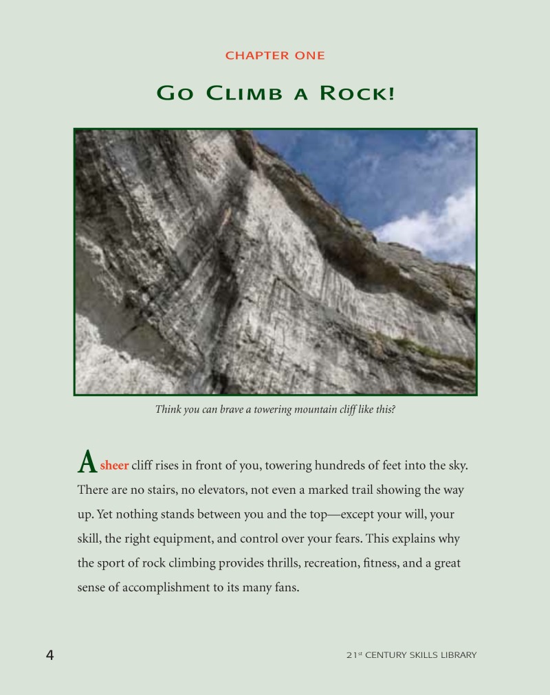 Healthy For Life: Rock Climbing — page 1