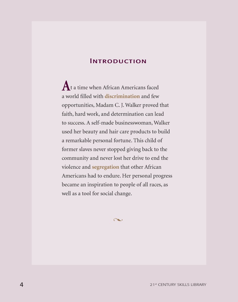 Life Skill Biographies: Madam C.J. Walker — page 1