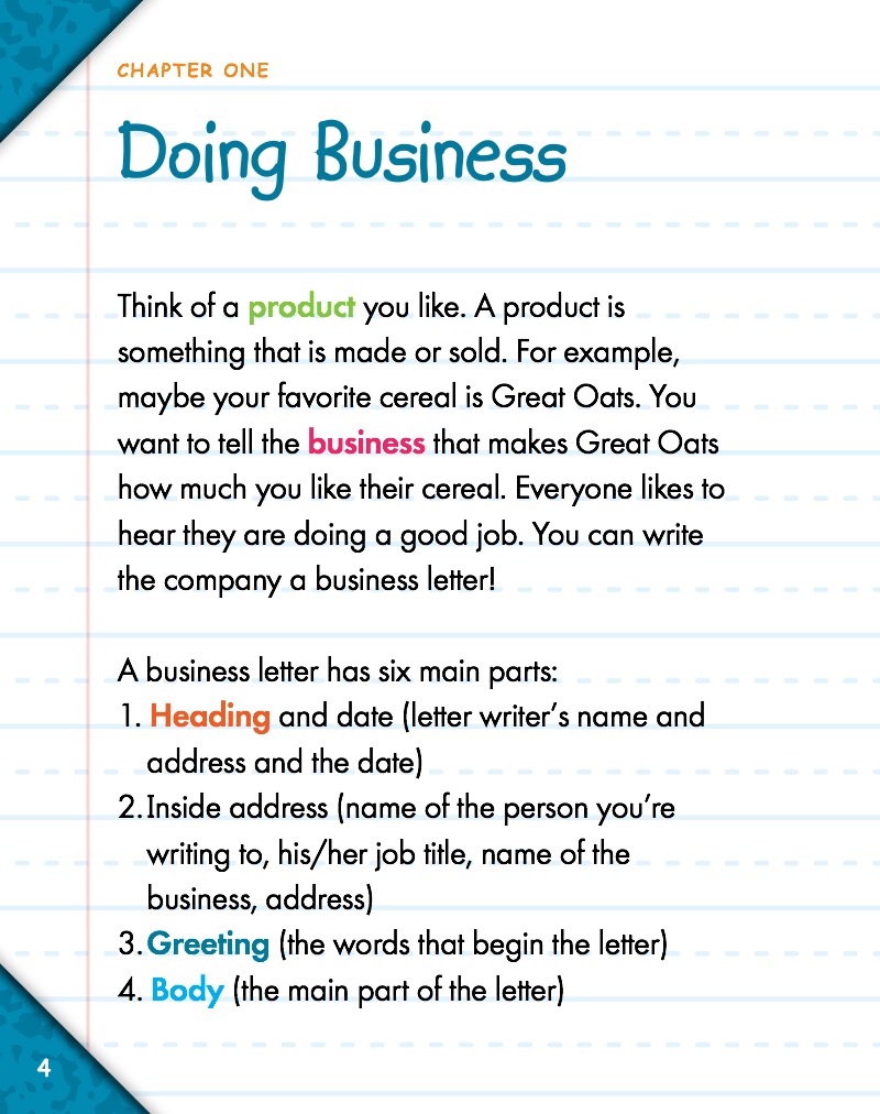 How to Write a Business Letter — page 1