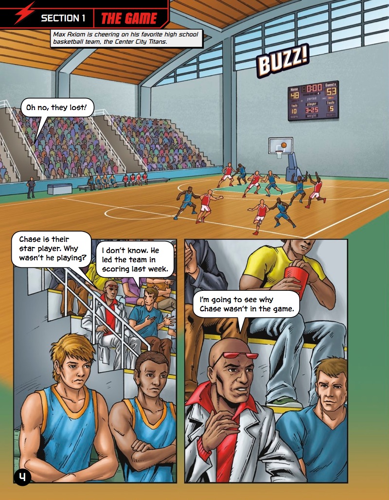 The Science of Basketball with Max Axiom, Super Scientist — page 1