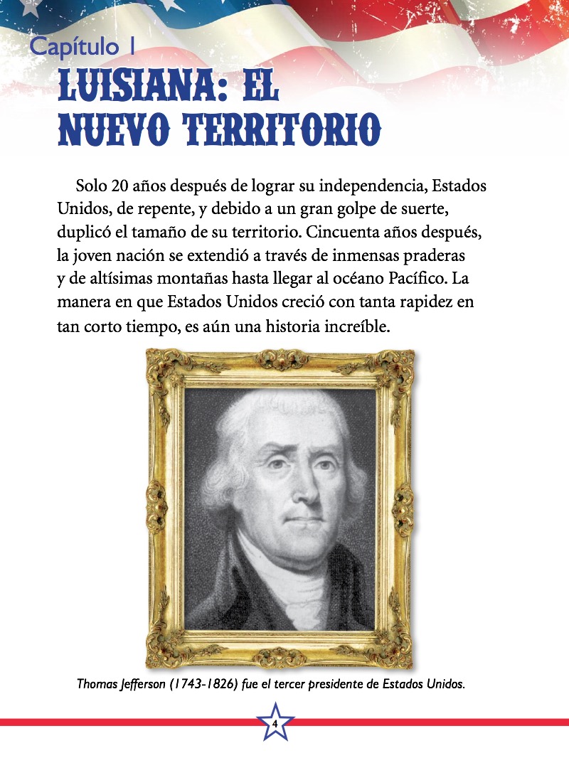 La construccíon de un imperio: La compra de Louisiana (Building an Empire: The Louisiana Purchase) — page 1