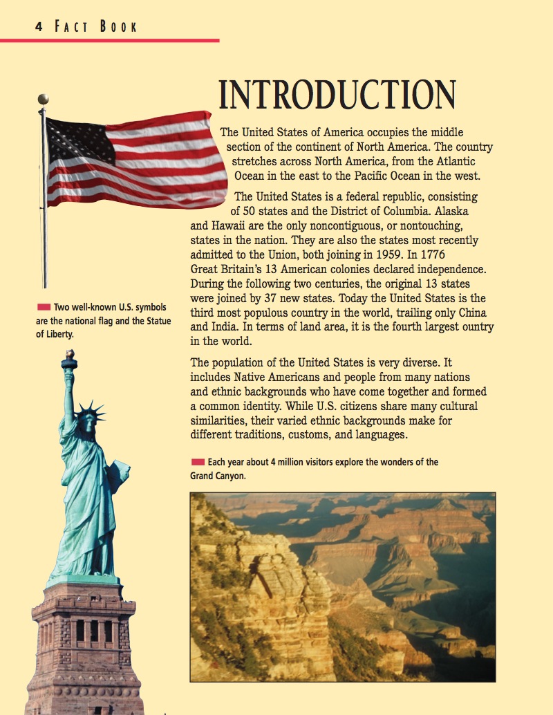 Discover America: Fact Book — page 1