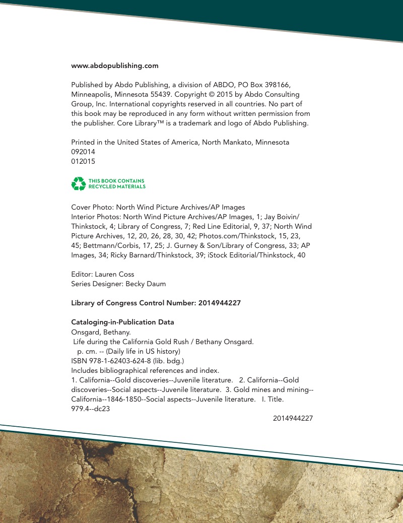 Life During the California Gold Rush — page 1