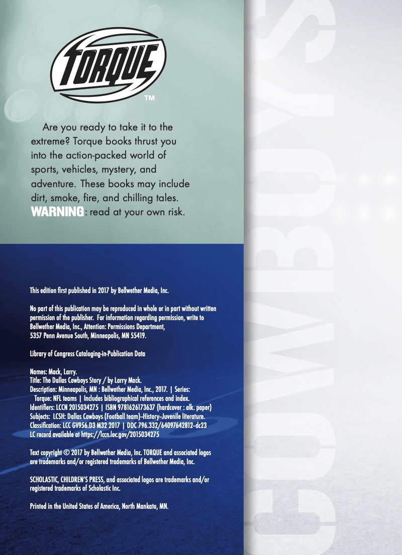 The Dallas Cowboys Story — page 1