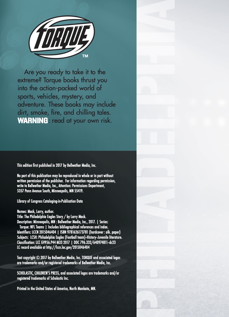 The Philadelphia Eagles Story — page 1