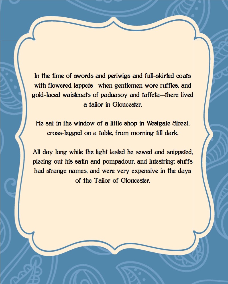 The Tailor of Gloucester — page 1