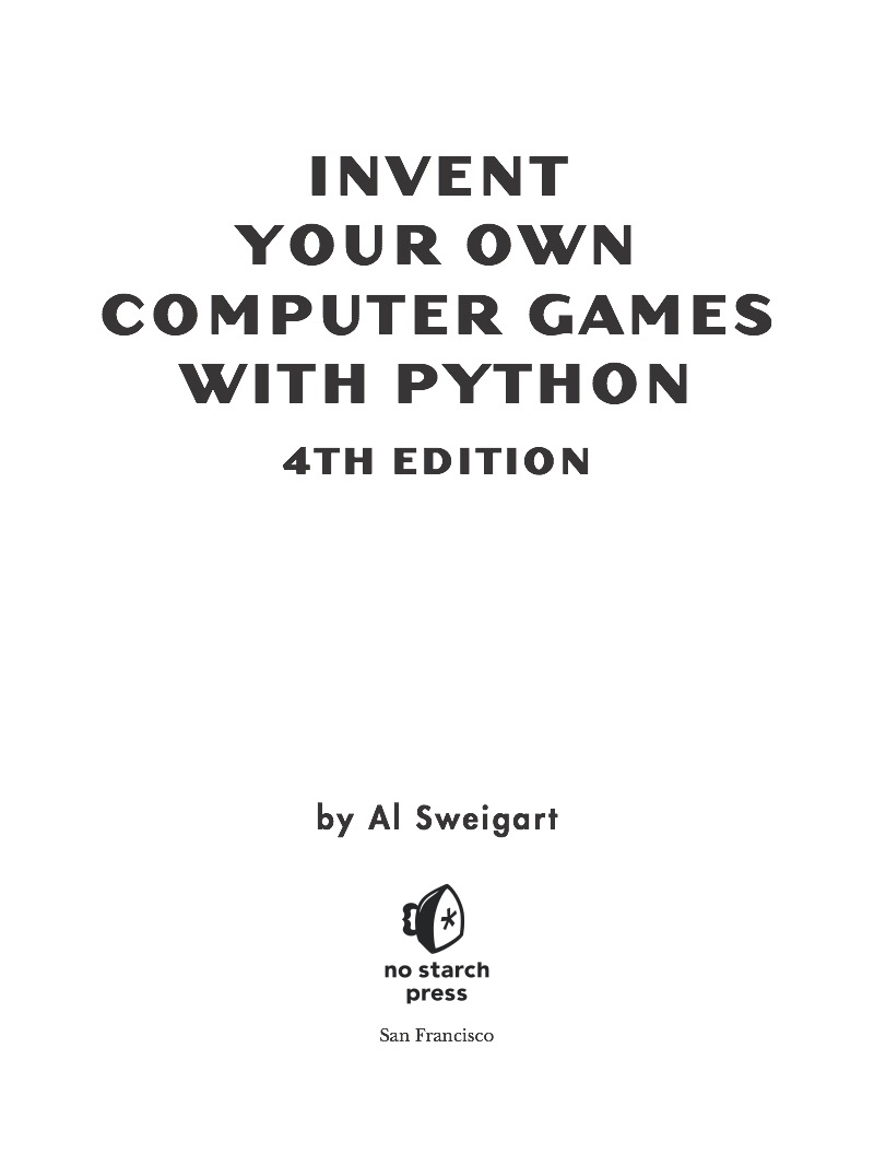 Invent Your Own Computer Games with Python book cover
