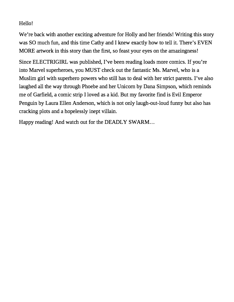Electrigirl and the Deadly Swarm — page 1