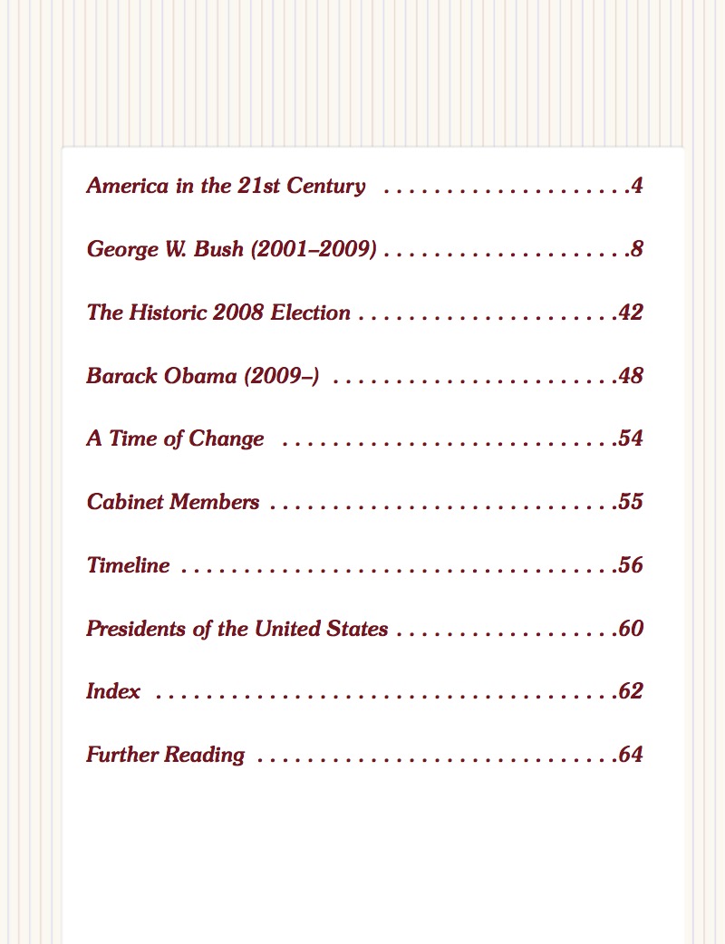 President Encyclopedia 2001-2008 book cover