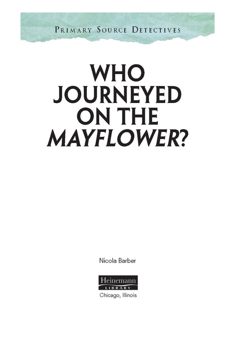 Who Journeyed on the Mayflower? book cover