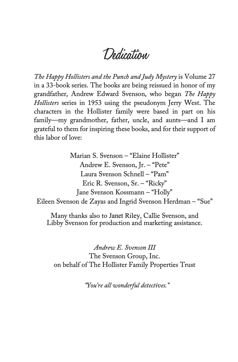 The Happy Hollisters and the Punch And Judy Mystery — page 1