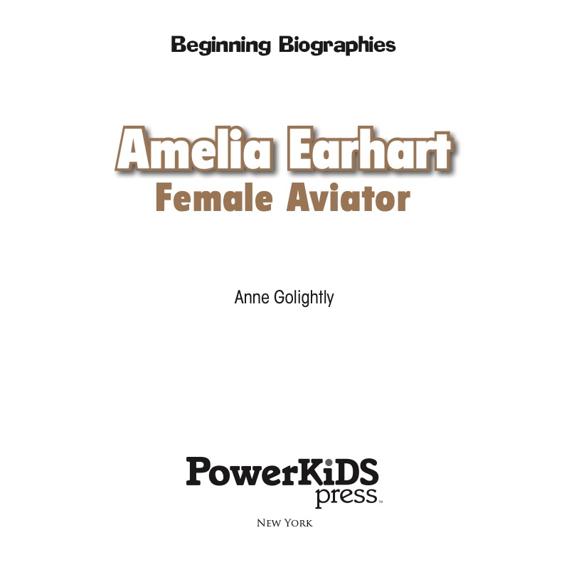 Amelia Earhart: Female Aviator book cover