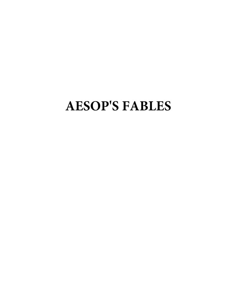 Aesop's Fables book cover