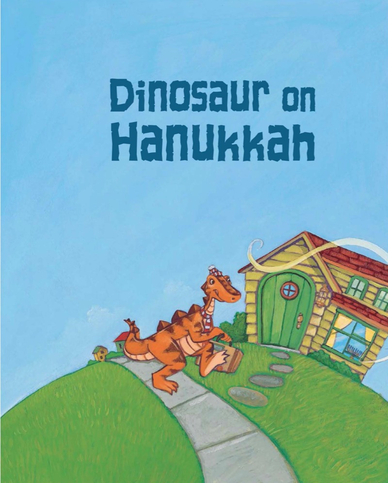 Dinosaur on Hanukkah book cover