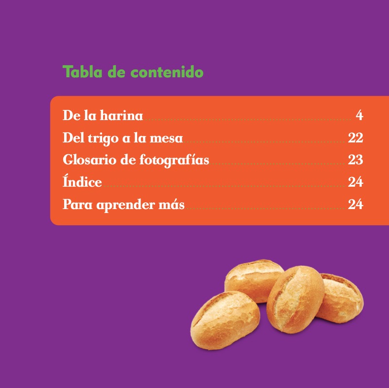 Del trigo al pan (From Wheat to Bread) book cover