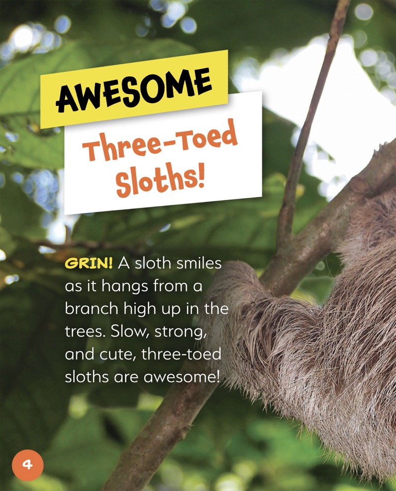 Awesome Animals: Three-Toed Sloth — page 1